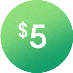 Starting at $5 category image