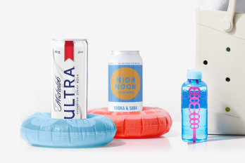 beer and seltzer, bubble, beach bag