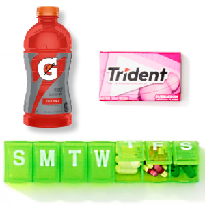 Gatorade, Trident, Pillbox