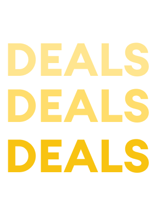 deals written in yellow text