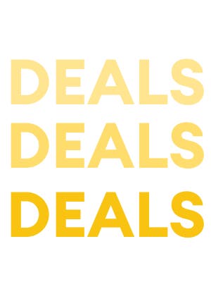 deals written in yellow text