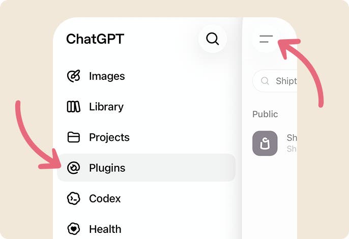 How to connect to ChatGPT screen