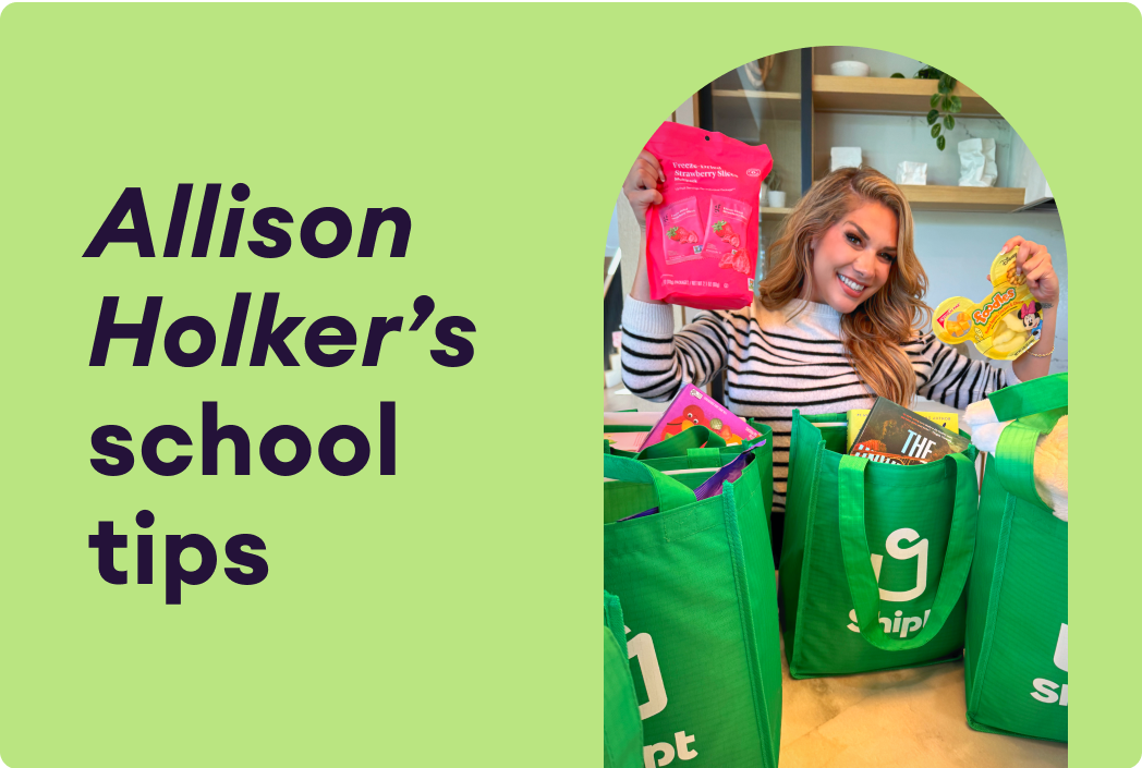 Allison Holker showing off her Shipt delivery