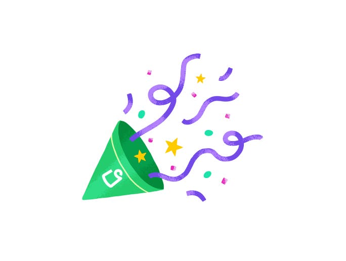 Illustration of party confetti