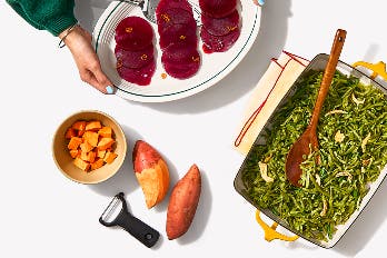 cranberry sauce, green beans, soup, vegetables