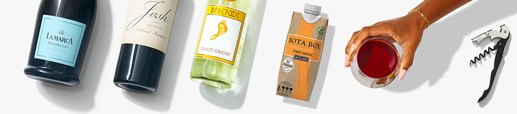 la marca, josh, barefoot, bota box mini, red wine in glass, wine opener