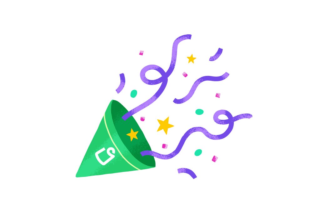 Illustration of party confetti