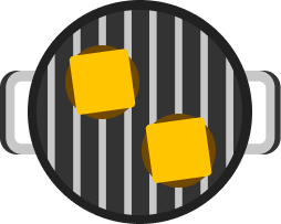 Illustration of two hamburgers with cheese on a kettle-style grill