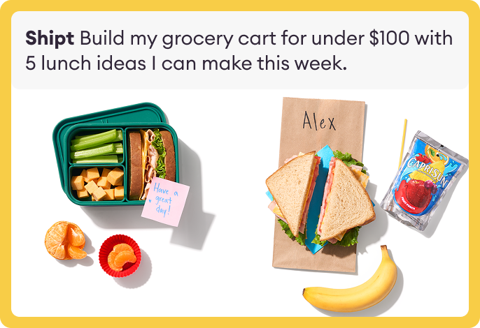 School lunch for 2 kids