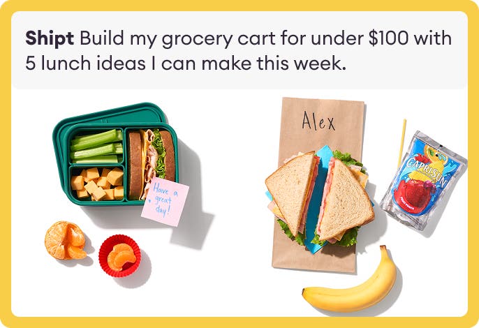 School lunch for 2 kids