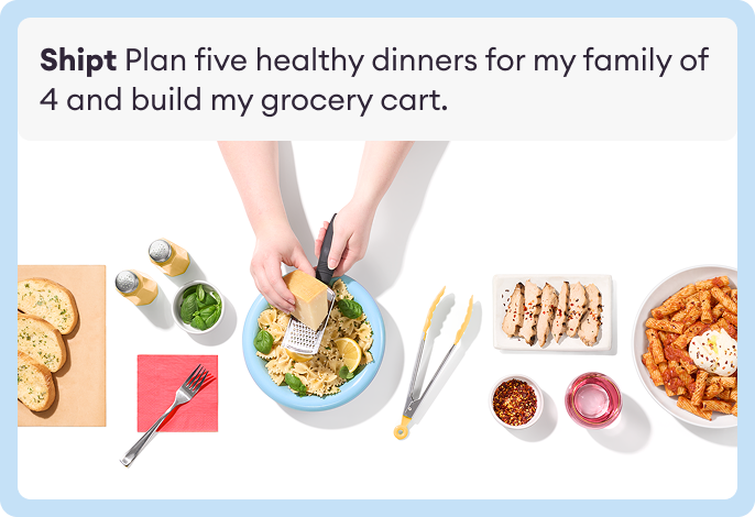 Meal planning. A person prepping food for the coming week.