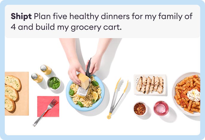 Meal planning. A person prepping food for the coming week.