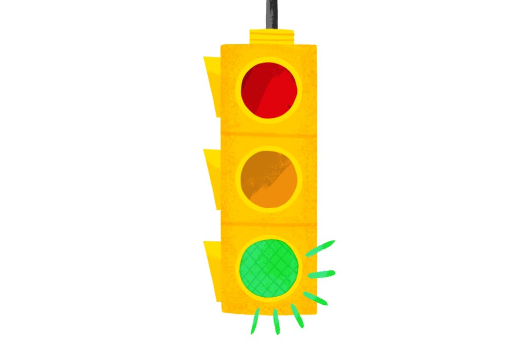Illustration of traffic light
