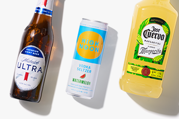 beer and seltzer, bubble, beach bag