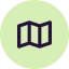 Map icon against a green background