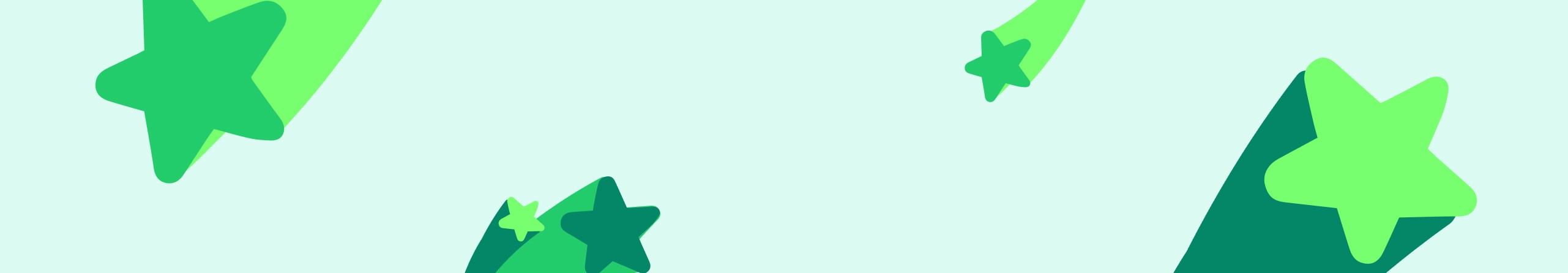 Green stars on a blue background