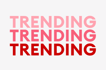 Trending Text in red