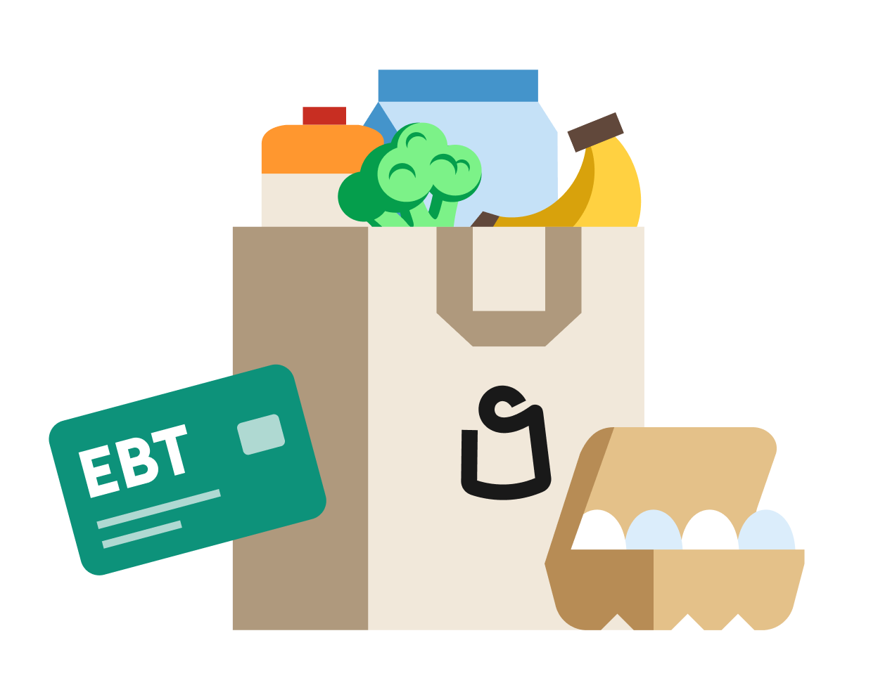 Shipt grocery bag with EBT card gif
