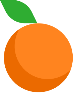 An illustration of a red apple with a green stem and leaf