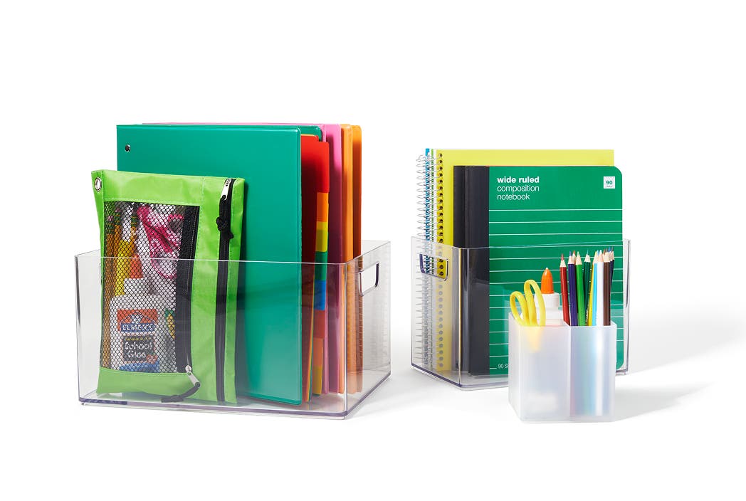 image of organized binders and school supplies