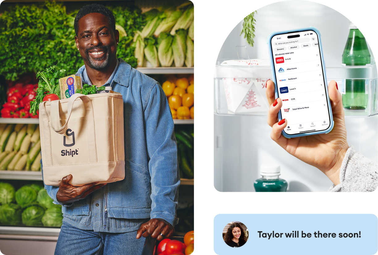 Shopper loading groceries into trunk