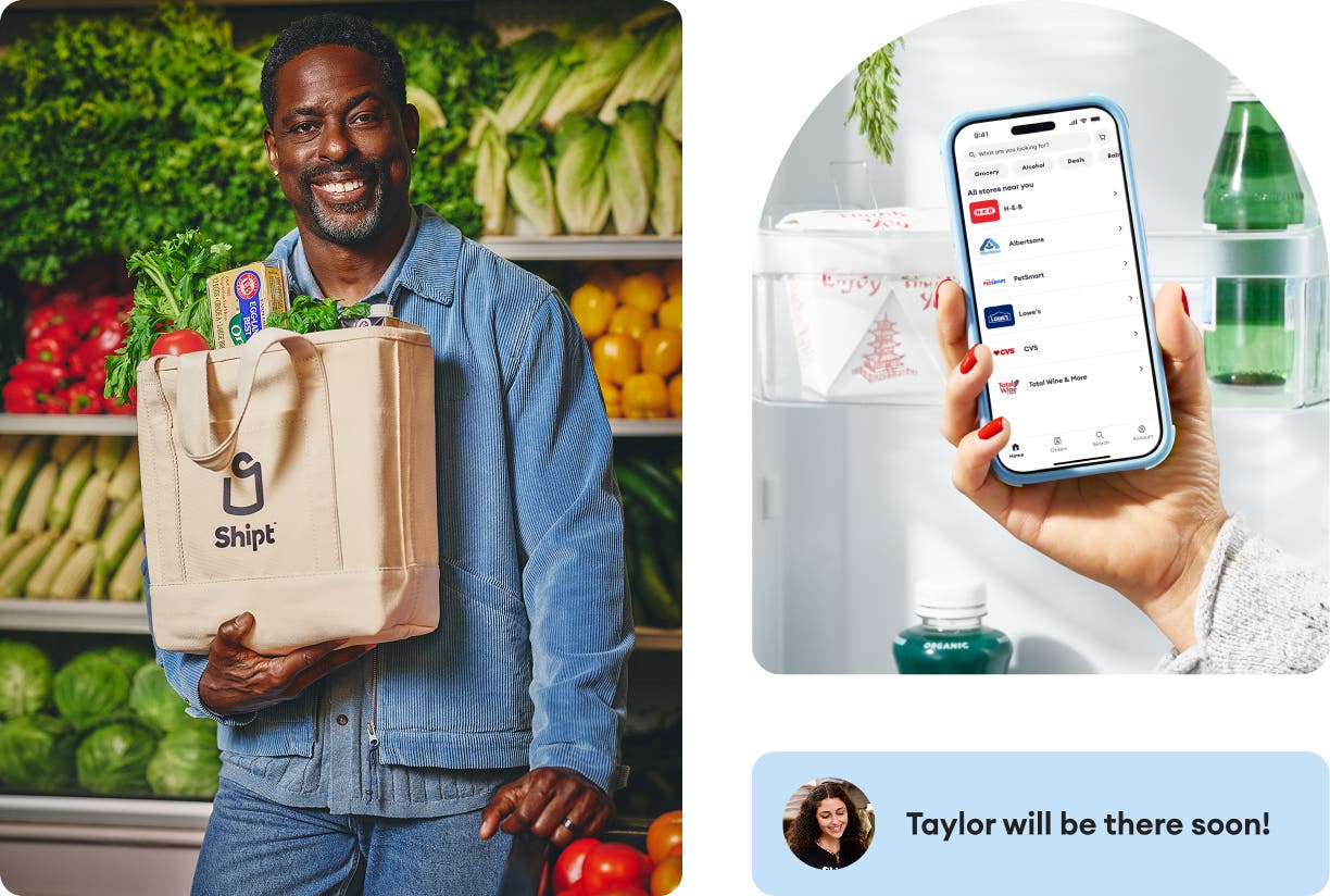 Shopper loading groceries into trunk