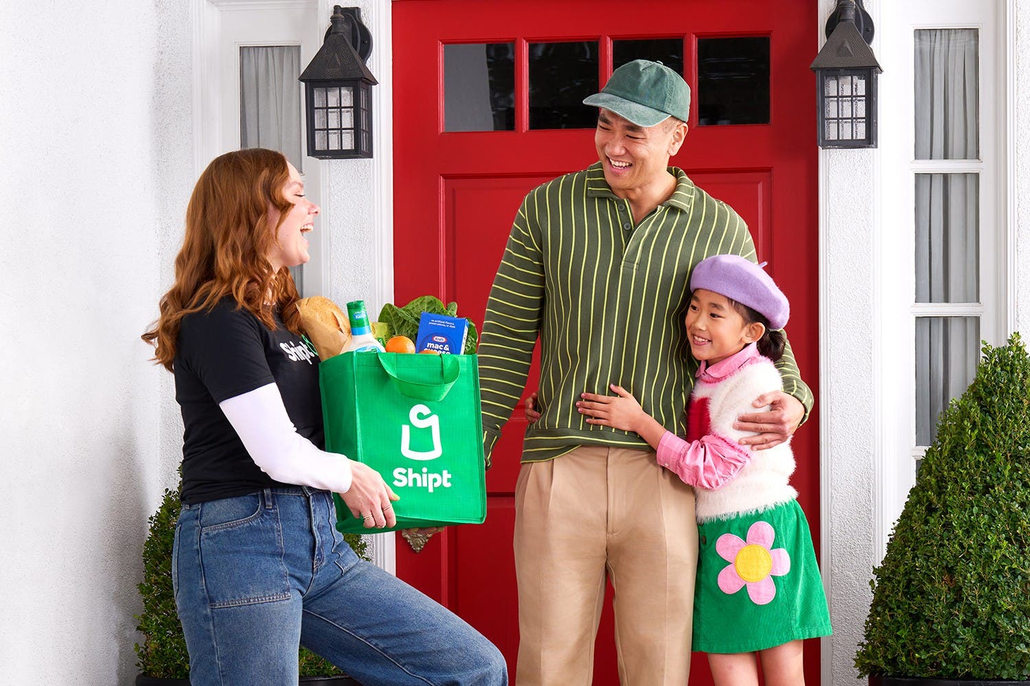 Shipt order delivery to family at front door
