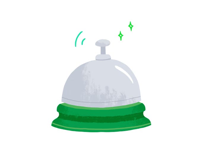 Illustration of desk bell