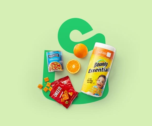 Shipt logo with grocery items