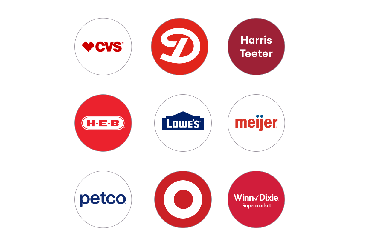 A list of stores with household essentials delivered with Shipt