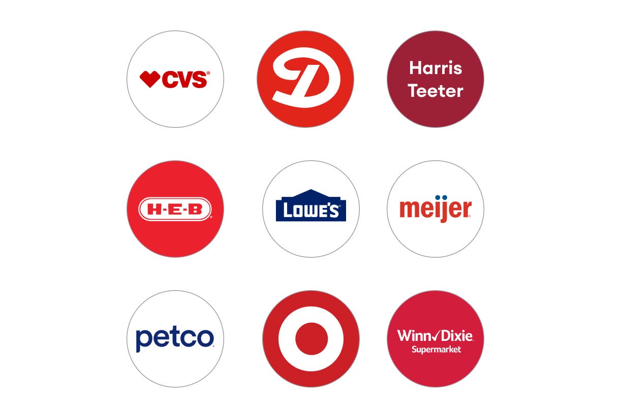 A list of stores with household essentials delivered with Shipt