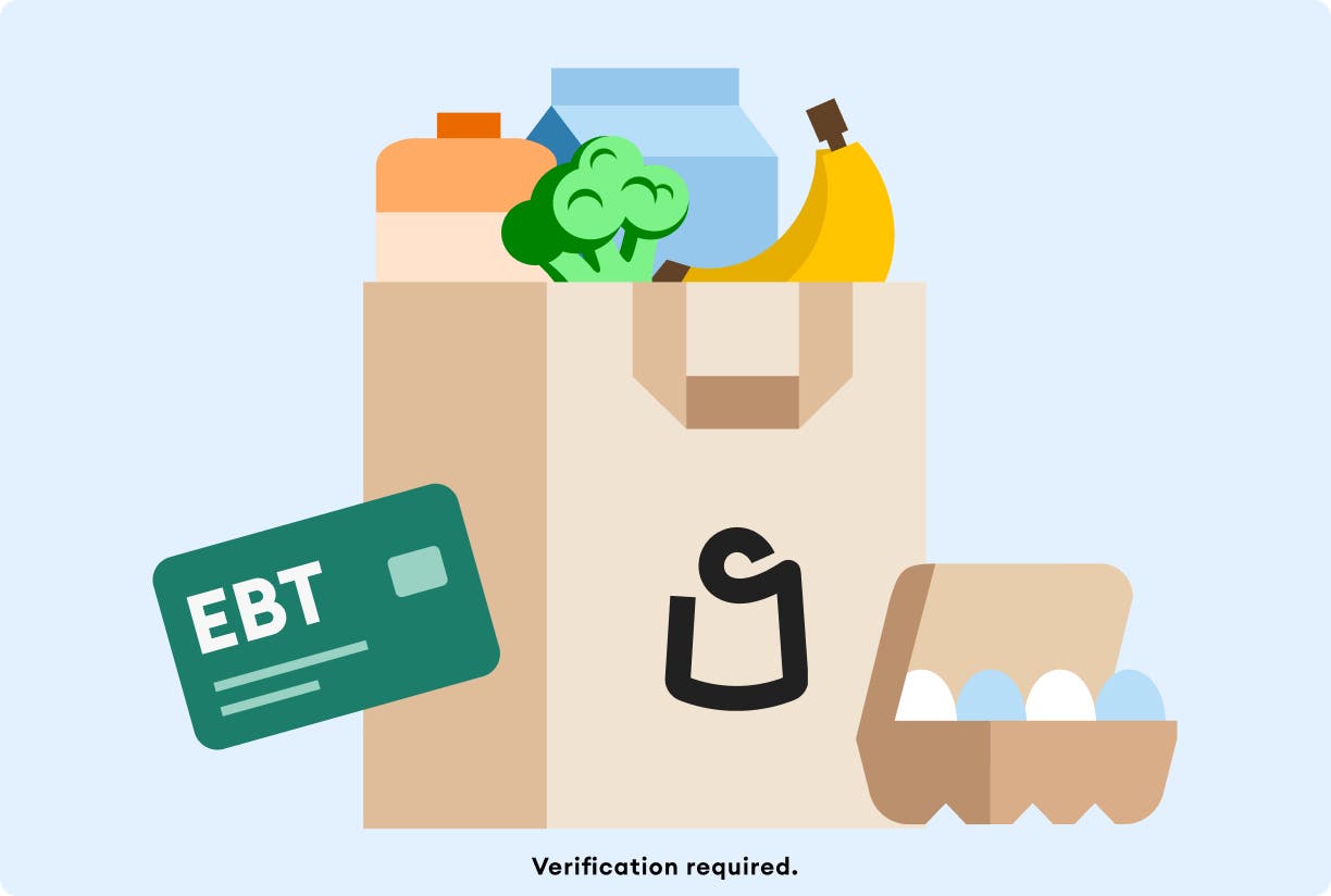 Shipt grocery bag with EBT card gif