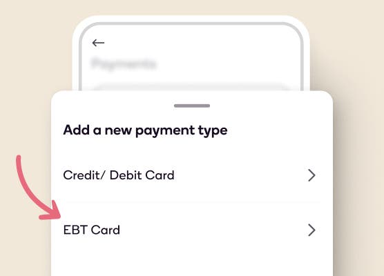 Step 1: Add your EBT card.